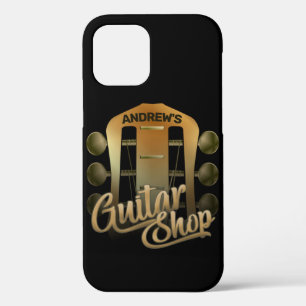 Personalised NAME Rock Music Guitar Shop Musician iPhone 12 Case