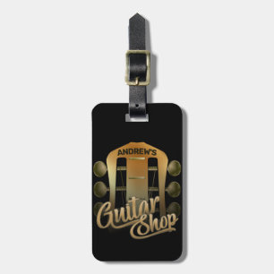 Personalised NAME Rock Music Guitar Shop Musician Luggage Tag