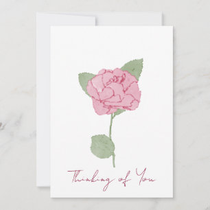 Personalised Name Rose Flower Watercolor Script Invitation