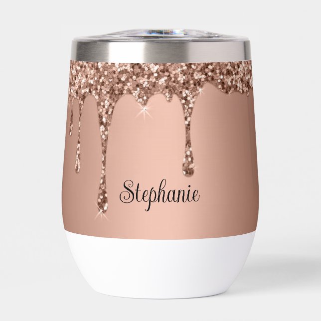 Personalised name Rose Gold Script Monogram (Front)