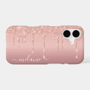 Personalised Name Rose Gold Sparkly iPhone Case