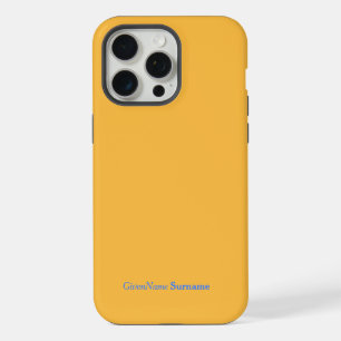 Personalised Name Saffron Mango Yellow Blue iPhone 15 Pro Max Case