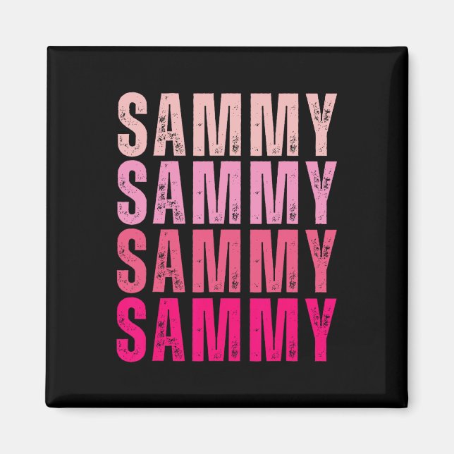Personalised Name Sammy I Love Sammy Vintage  Magnet (Front)