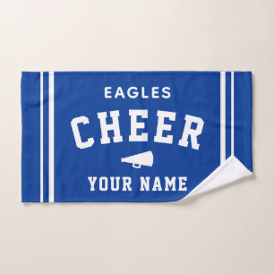 Personalised Name & School Cheer Towel, Team Gift Hand Towel