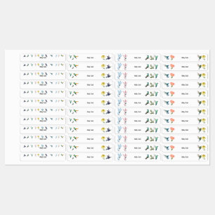 Personalised Name School Waterproof  Labels