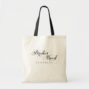 Personalised Name Script Bridesmaid Tote Bag