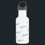 Personalised Name Script Graffiti Water 532 Ml Water Bottle<br><div class="desc">Elegant script grafitti name,  water bottle,  perfect for when you are keeping fit,  gym session,  running,  jogging,  training,  any sport,  picnics at the park or beach and whilst at work. The font type,  size and colour can be changed by clicking on the customise further link after personalising.</div>