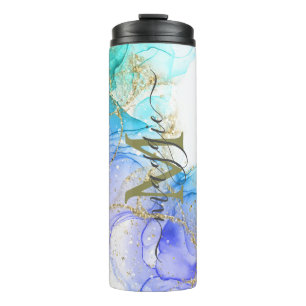 Personalised Name Script Monogram Thermal Tumbler