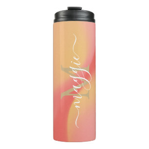 Personalised Name Script Monogram Thermal Tumbler