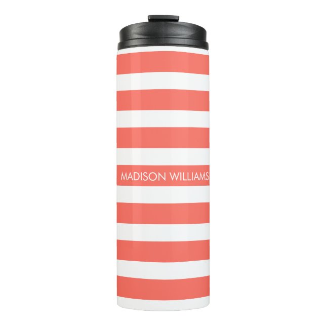 Personalised Name Script Monogram Thermal Tumbler (Front)