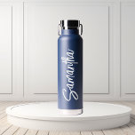 Personalised Name Script Typography Simple  Water Bottle<br><div class="desc">This design may be personalised in the area provided by changing the photo and/or text. Or it can be customised by clicking Personalise this Template and then choosing the click to customise further option and delete or change the colour of the background, add text, change the text colour or style,...</div>