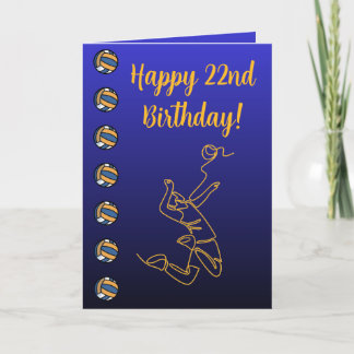 Personalised Name Sentiment Sport Theme Volleyball Card