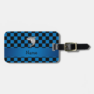 Personalised name shark luggage tag