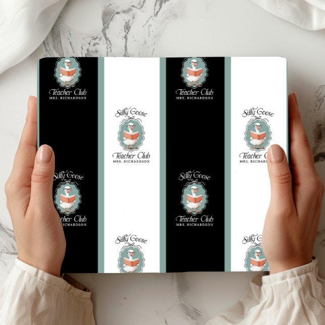 Personalised Name Silly Goose Teacher Club Wrapping Paper (Creator Uploaded)