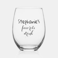 Personalised Name Simple Favourite Drink Chic