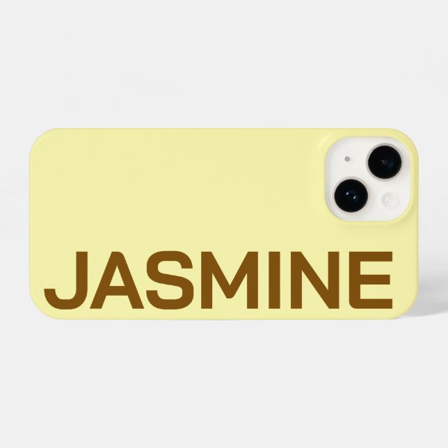 Personalised Name Simple Minimal Monogram Modern iPhone Case (Back Horizontal)