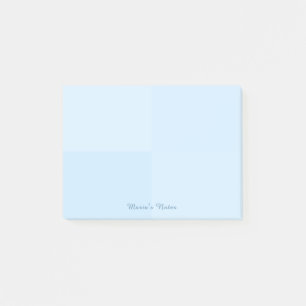 Personalised Name Simple Modern Blue Squares Post-it Notes