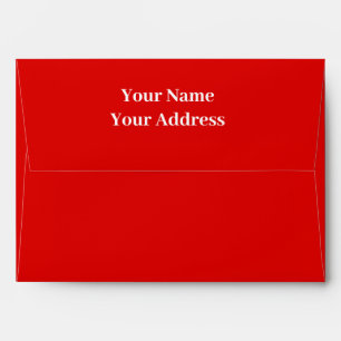 Personalised Name Simple Modern Red Colour Wedding Envelope