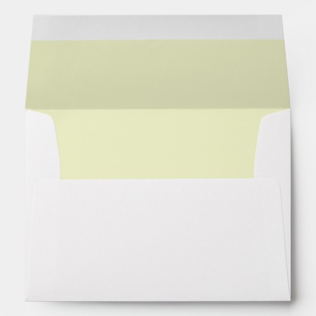 Personalised Name Simple Modern White Wedding  Envelope (Back (Bottom))