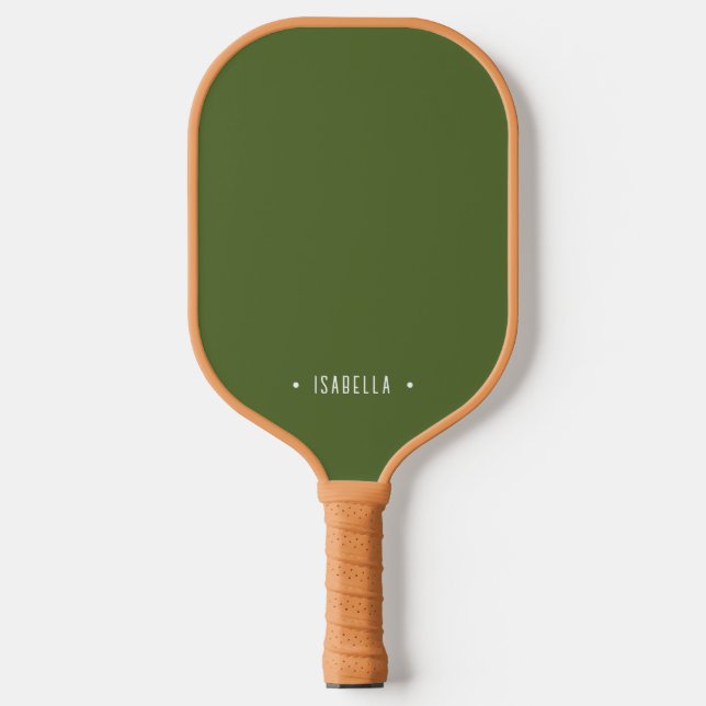 Personalised Name Simple Muted Green Pickleball Paddle (Front)