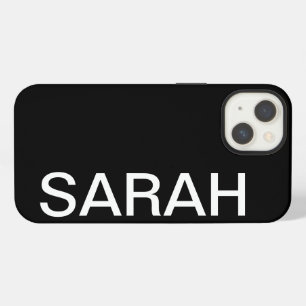 Personalised Name Simple Stylish Modern Black iPhone 13 Case