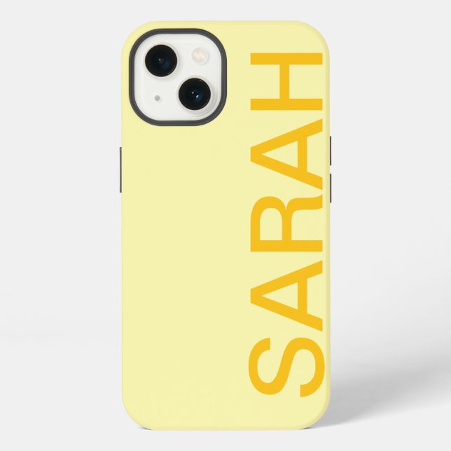Personalised Name Simple Stylish Modern Minimal iPhone Case (Back)