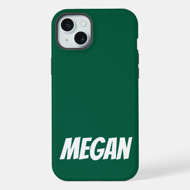 Personalised Name Simple Stylish Modern Monogram  iPhone Case (Back)