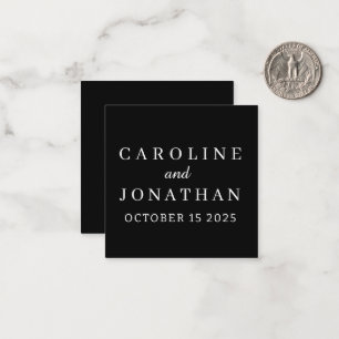Personalised Name Simple Stylish Modern Wedding  Card