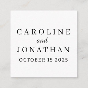 Personalised Name Simple Stylish Modern Wedding  Enclosure Card
