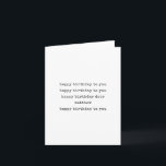 Personalised Name Simple Typewriter Happy Birthday Card<br><div class="desc">Personalised Name Simple Typewriter Happy Birthday Card</div>