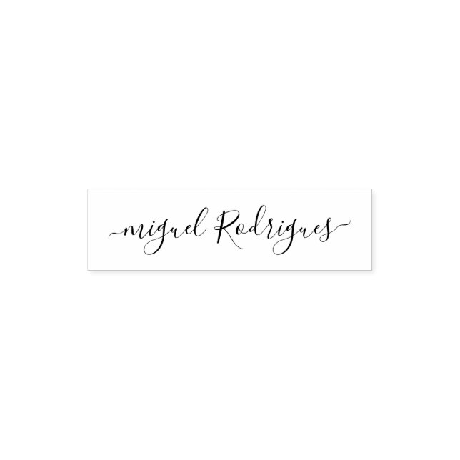 Personalised Name Single Line Elegant Calligraphy Self-inking Stamp (Design)