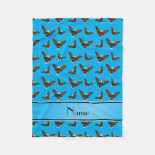 Personalised name sky blue eagles fleece blanket
