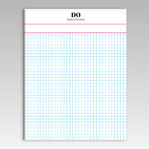 Personalised Name Small Square Graph Paper Notepad