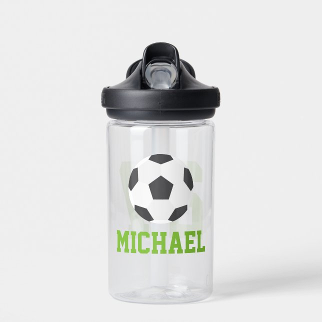 Personalised Name Soccer Jersey  Water Bottle (Front)
