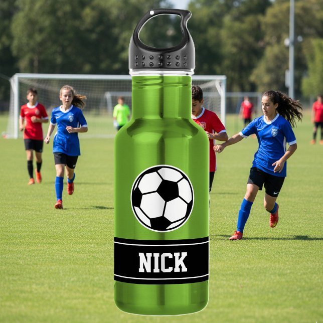 Personalised name soccer sports water bottle (soccer water bottle)