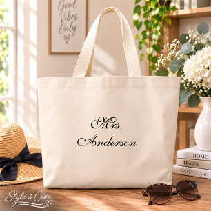 Personalised Name Spacious Tote Bag Design