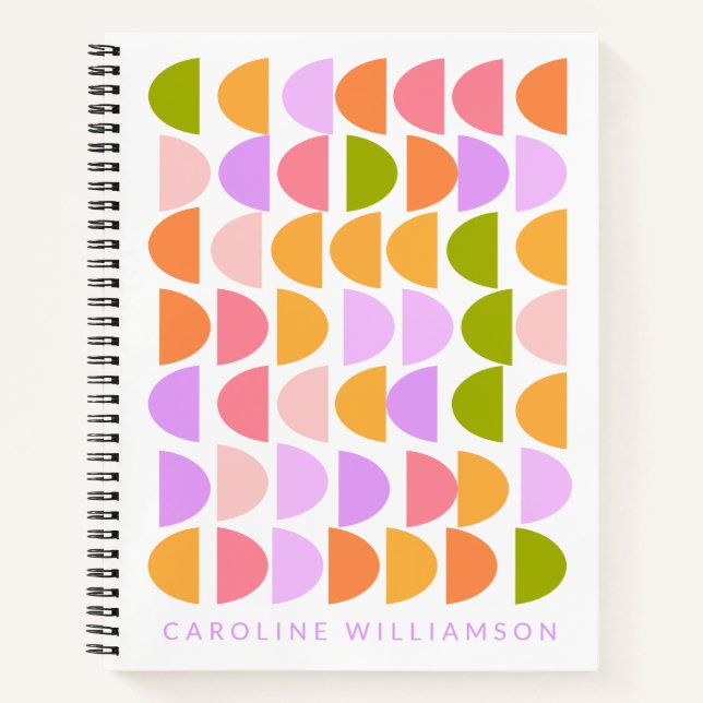 Personalised Name Spring Pastel Writing Notes Notebook (Front)