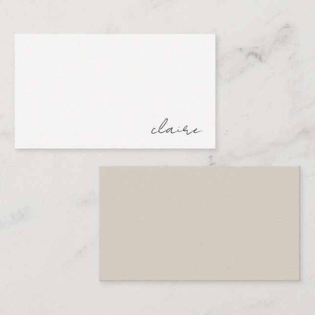 Personalised Name Stationery Enclosure Card (Front/Back)