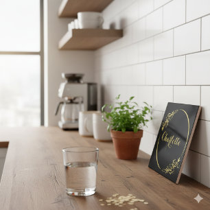 Personalised Name Stylish Frame Decorative Tile