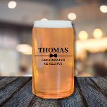 Personalised Name Stylish Groomsman Proposal Beer Can Glass<br><div class="desc">Looking for a unique way to ask your friends to be your groomsman? Check out our personalised beer can glasses! Add their name, date and role to create a truly special gift they'll love. Our stylish, classic and modern design is perfect for any wedding theme. These glasses make a great...</div>