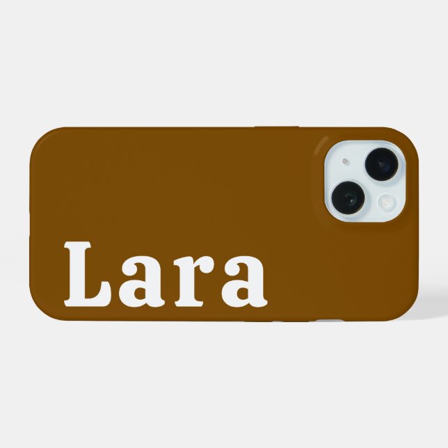 Personalised Name Stylish Modern Minimal Monogram  iPhone 15 Case (Back Horizontal)