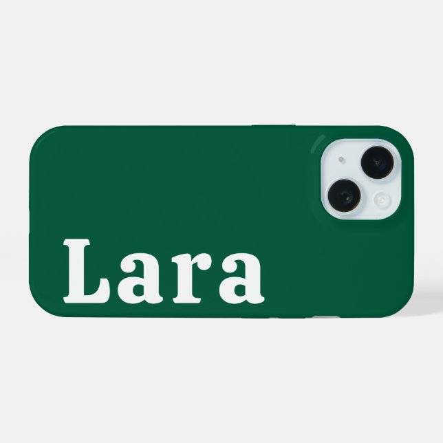 Personalised Name Stylish Modern Minimal Monogram  iPhone 15 Case (Back Horizontal)