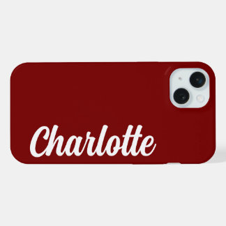 Personalised Name Stylish Modern Minimal Monogram iPhone 15 Plus Case