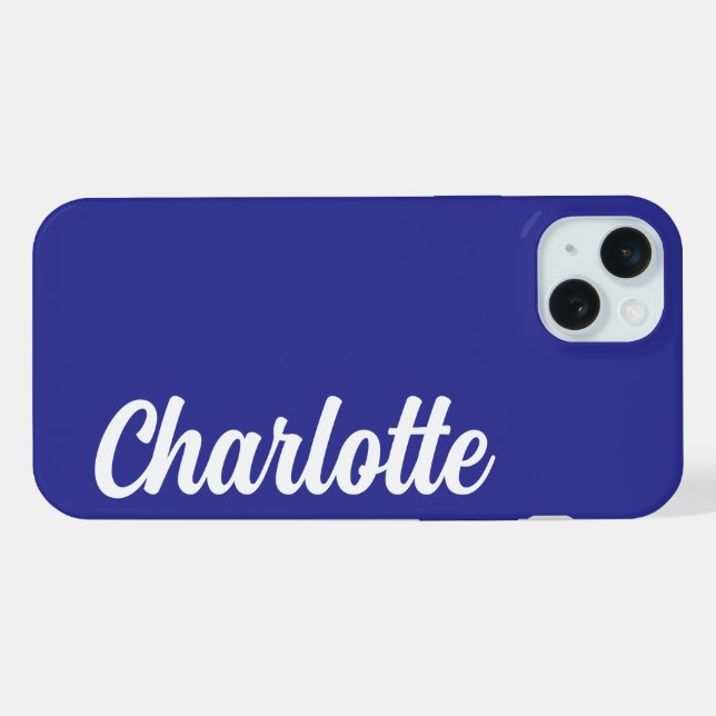 Personalised Name Stylish Modern Minimal Monogram iPhone Case (Back Horizontal)