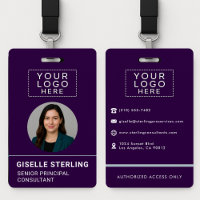 Personalised Name Tag Company Photo ID Logo 