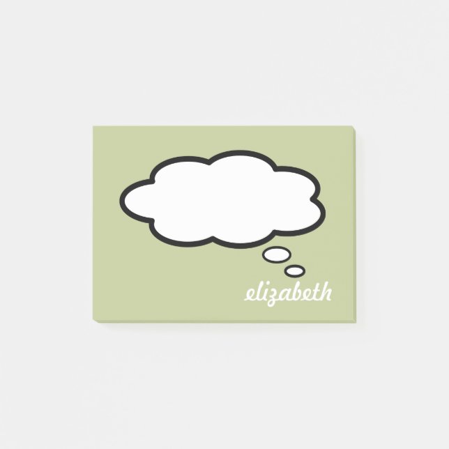  Personalised Name Talk Bubble Post-it Notes (Front)
