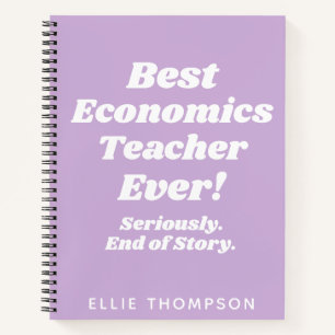 Personalised Name Teacher Appreciation Gift Purple Notebook