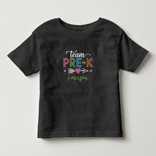 Personalised Name Team Pre-K PreSchool Teacher Toddler T-Shirt