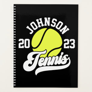 Personalised NAME Tennis Player Racket Ball Court Planner