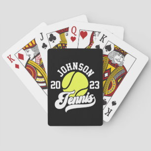 Personalised NAME Tennis Player Racket Ball Court Playing Cards